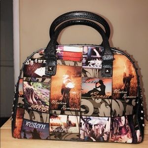 Cowgirl Western Style Spike & Studded Tote Handbag
